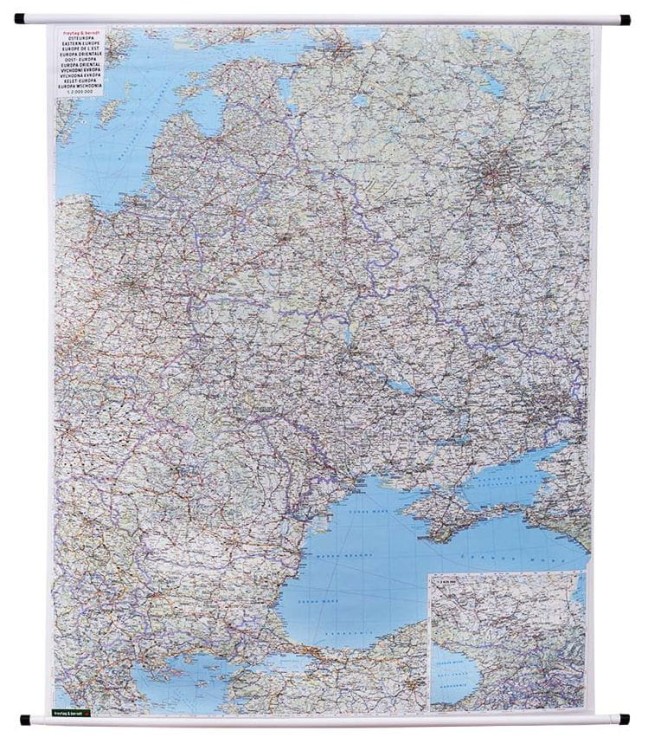 Europa Wschodnia. Mapa ścienna drogowo-polityczna wydawnictwa Freytag & Berndt