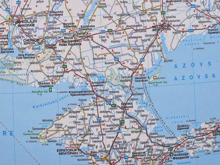 Europa Wschodnia. Mapa ścienna drogowo-polityczna wydawnictwa Freytag & Berndt. Fragment 4