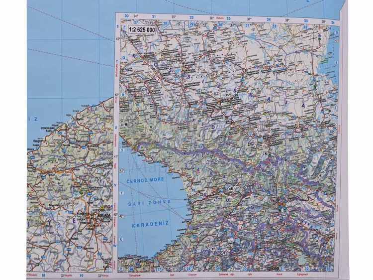 Europa Wschodnia. Mapa ścienna drogowo-polityczna wydawnictwa Freytag & Berndt. Fragment 6