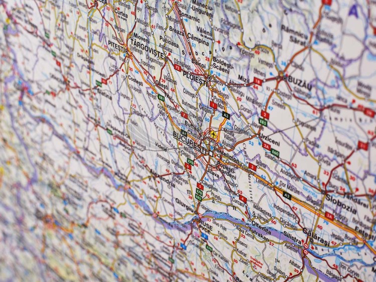 Europa Wschodnia. Mapa ścienna drogowo-polityczna wydawnictwa Freytag & Berndt. Fragment 7