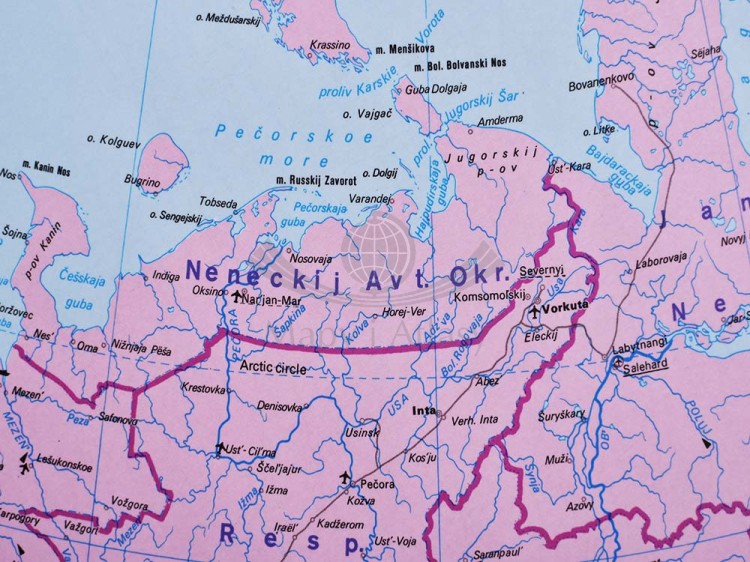 Europa Wschodnia. Mapa ścienna drogowo-polityczna wydawnictwa Freytag & Berndt. Fragment 8