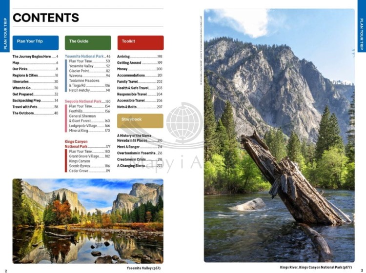 Park Narodowy Sekwoi / Yosemite, Sequoia & Kings Canyon. Przewodnik wydawnictwa Lonely Planet. Spis treści