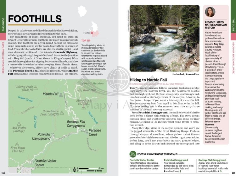 Park Narodowy Sekwoi / Yosemite, Sequoia & Kings Canyon. Przewodnik wydawnictwa Lonely Planet. Przykładowe strony 6
