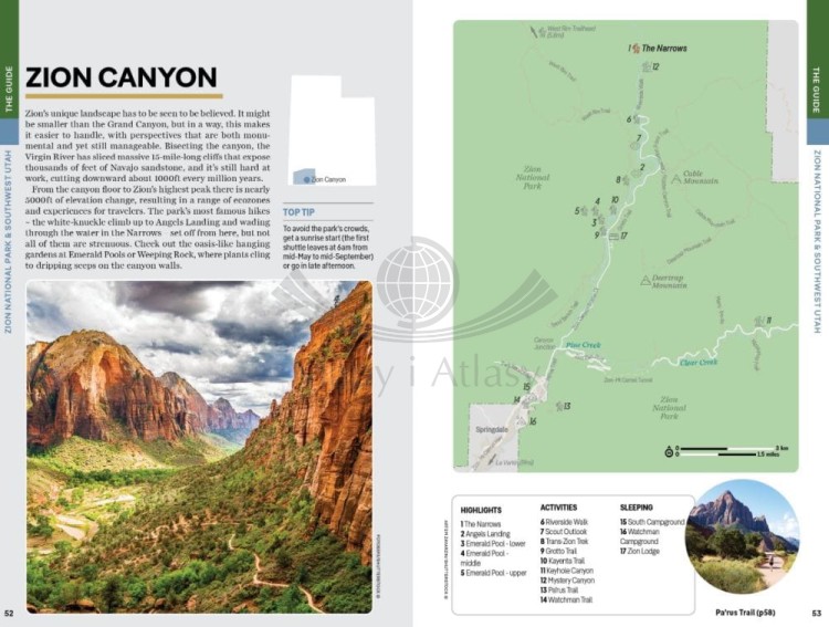 Park Narodowy Utah / Utah's National Parks. Przewodnik wydawnictwa Lonely Planet. Przykładowe strony 7