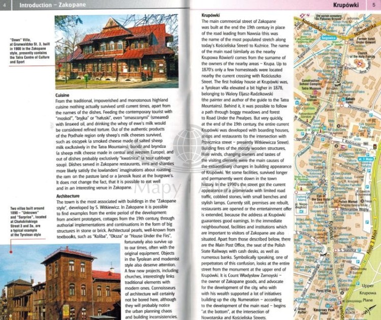 Zakopane i Tatry polskie / Tatra Monuntains . Przewodnik z mapami wydawnictwa Gauss. Przykładowe strony 1