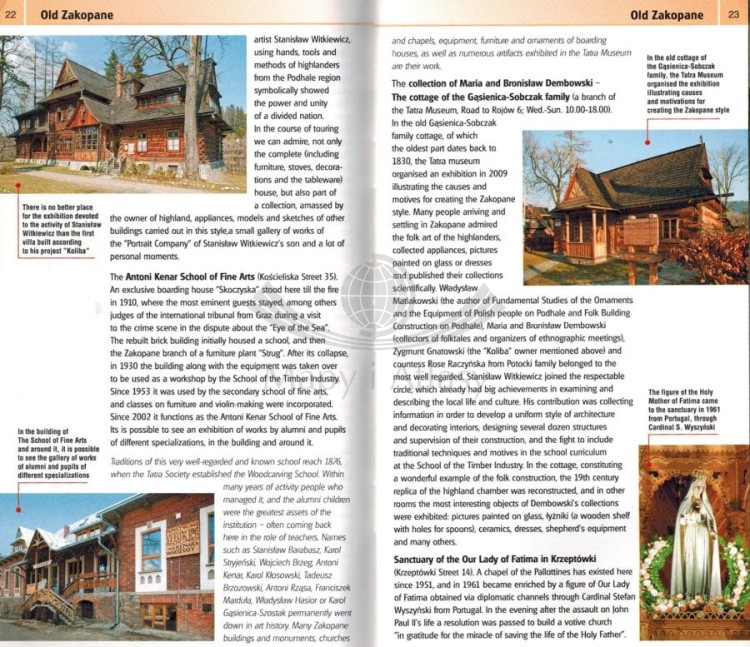 Zakopane i Tatry polskie / Tatra Monuntains . Przewodnik z mapami wydawnictwa Gauss. Przykładowe strony 2