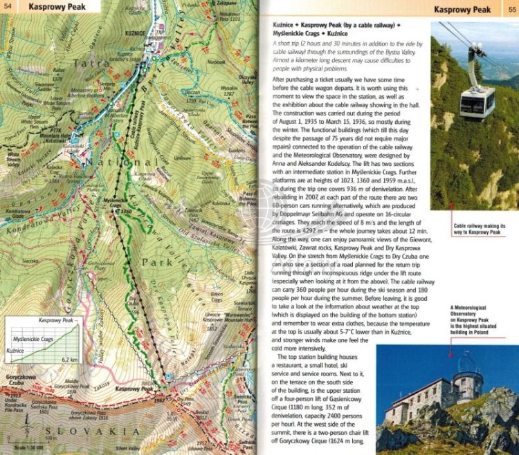 Zakopane i Tatry polskie / Tatra Monuntains . Przewodnik z mapami wydawnictwa Gauss. Przykładowe strony 3