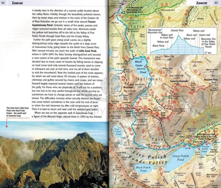 Zakopane i Tatry polskie / Tatra Monuntains . Przewodnik z mapami wydawnictwa Gauss. Przykładowe strony 4