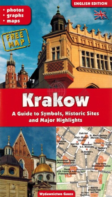 Kraków / Cracow. Przewodnik + mapa wydawnictwa Gauss. Okładka
