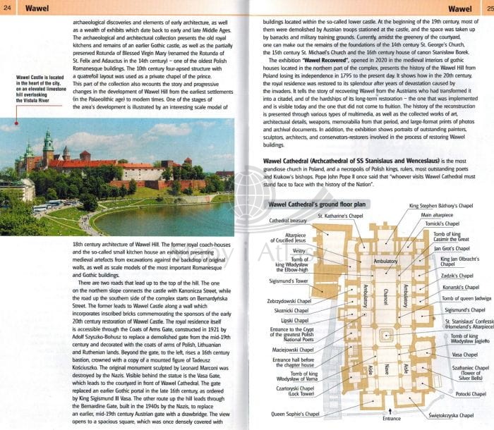 Kraków / Cracow. Przewodnik + mapa wydawnictwa Gauss. Przykładowe strony 2