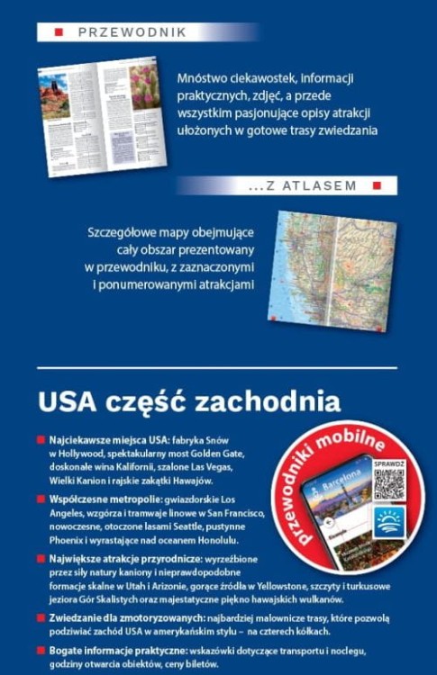 USA / Stany Zjednoczone cz. zachodnia. Przewodnik z atlasem wydawnictwa ExpressMap. Okładka - tył