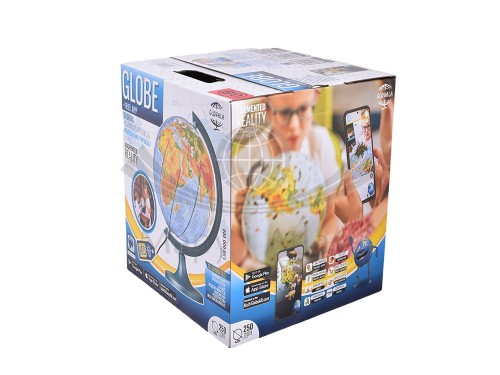 Globus polityczno-fizyczny 25 cm + aplikacja. Podświetlany. Wersja angielska. Karton