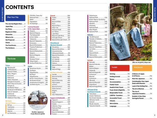 Japonia / Japan. Przewodnik wydawnictwa Lonely Planet. Spis treści