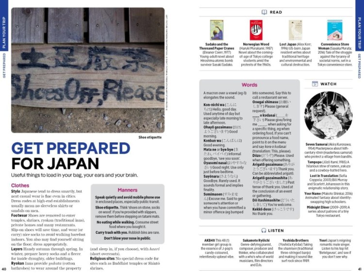 Japonia / Japan. Przewodnik wydawnictwa Lonely Planet. Przykładowe strony 5