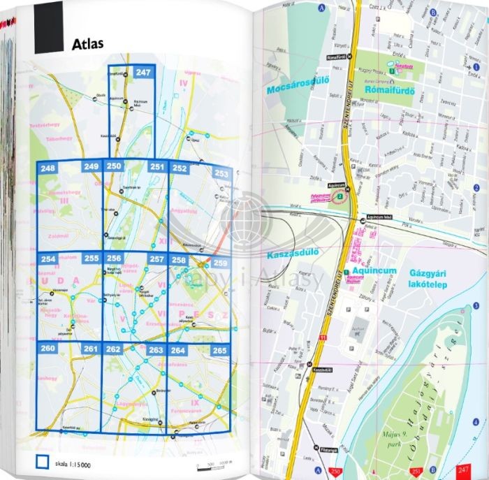 Budapeszt 3 w 1. Przewodnik, mapa, atlas wydawnictwa ExpressMap. Przykładowe strony 3