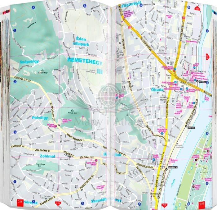 Budapeszt 3 w 1. Przewodnik, mapa, atlas wydawnictwa ExpressMap. Przykładowe strony 4