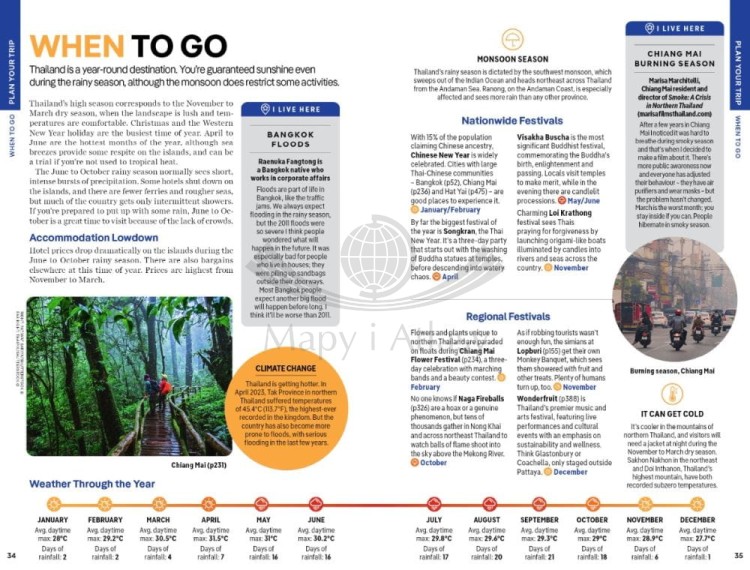 Tajlandia / Thailand. Przewodnik wydawnictwa Lonely Planet. Przykładowe strony 3