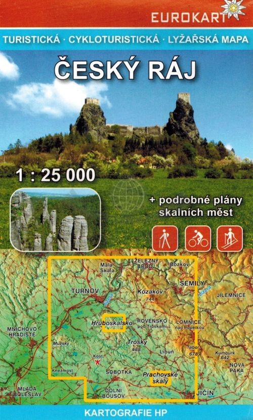 Cesky Raj / Czeski Raj 1:25 000. Mapa turystyczna. Kartografie HP