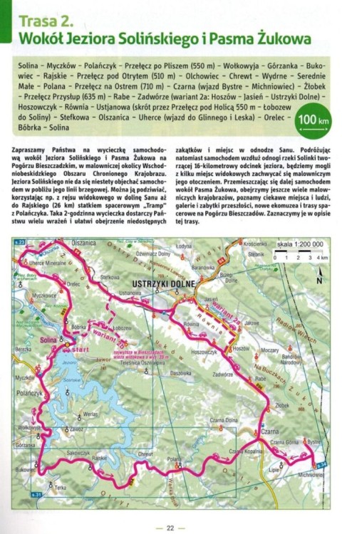 Urlop w Bieszczadach / Bieszczady. Przewodnik wydawnictwa Compass. Przykładowe strony 1