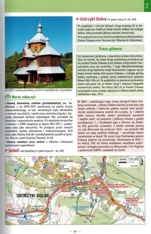 Urlop w Bieszczadach / Bieszczady. Przewodnik wydawnictwa Compass. Przykładowe strony 2