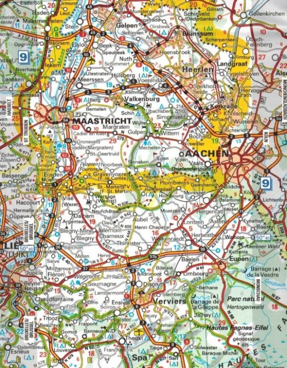 Holandia. Mapa samochodowo-turystyczna 715 wydawnictwa Michelin. Fragment 2