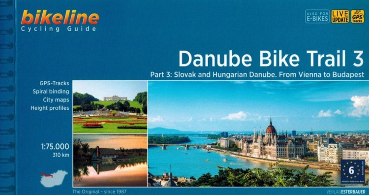 Danaube Bike Trail 3. Dunaj od Wiednia do Budapesztu. Atlas rowerowy wydawnictwa Verlag Esterbauer. Okładka