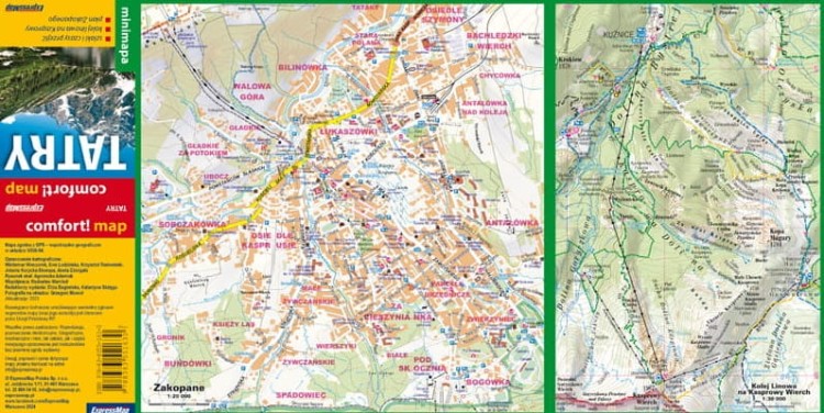 Tatry 1:80 000. Laminowana minimapa turystyczna wydawnictwa ExpressMap. Pierwsza strona