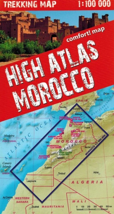Maroko. Atlas Wysoki. Laminowana mapa trekkingowa wydawnictwa TerraQuest. Okładka - tył