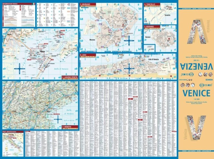 Wenecja 1:6 500. Laminowana mapa turystyczna / plan miasta wydawnictwa Borch. Pierwsza strona