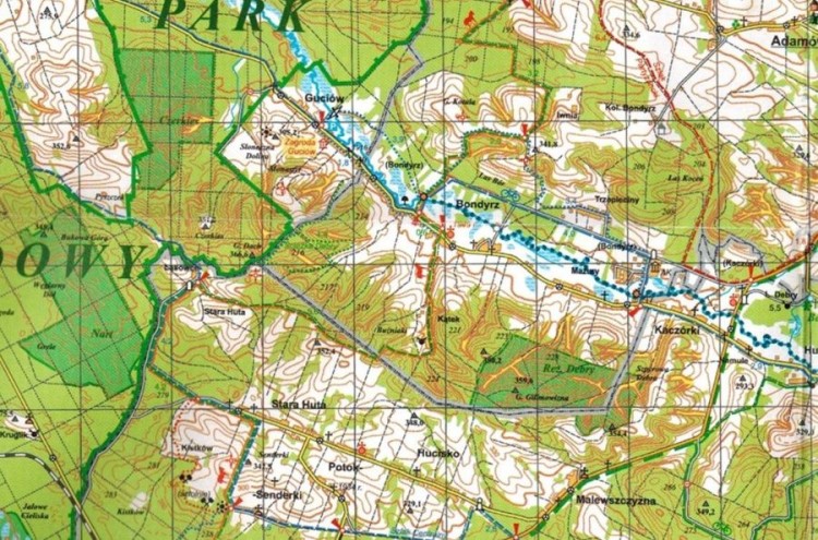 Roztocze. Puszcza Solska 1:75 000. Mapa turystyczna. Fragment 2