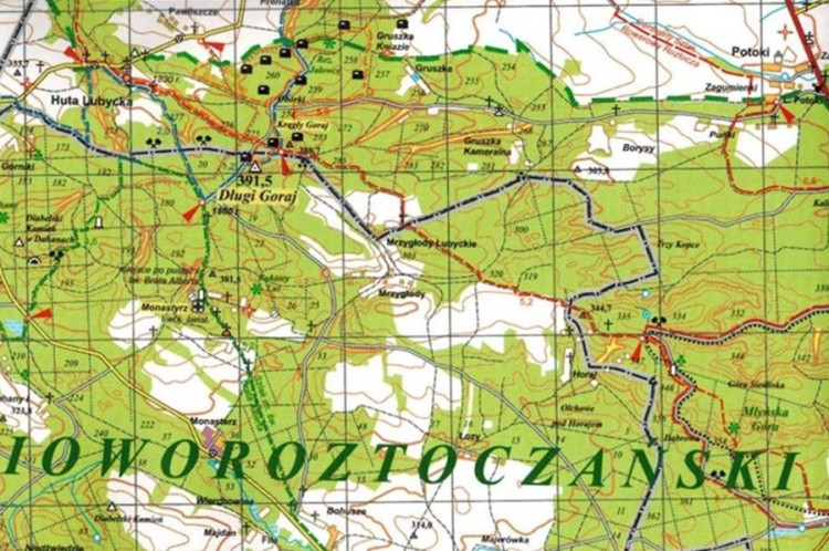 Roztocze. Puszcza Solska 1:75 000. Mapa turystyczna. Fragment 4