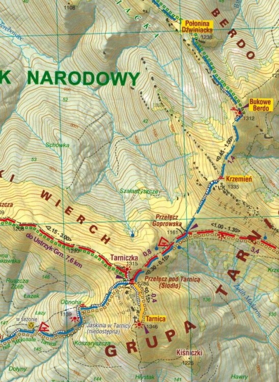 Bieszczady - połoniny 1:25 000. Wodoodporna mapa turystyczna wydawnictwa Galileos. Fragment 2