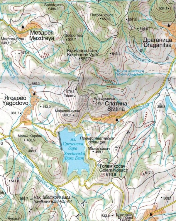 Stara Planina (Płanina) 1:50 000. Belogradchik - Berkovitsa. Mapa turystyczna cz.3. Domino. Fragment 2