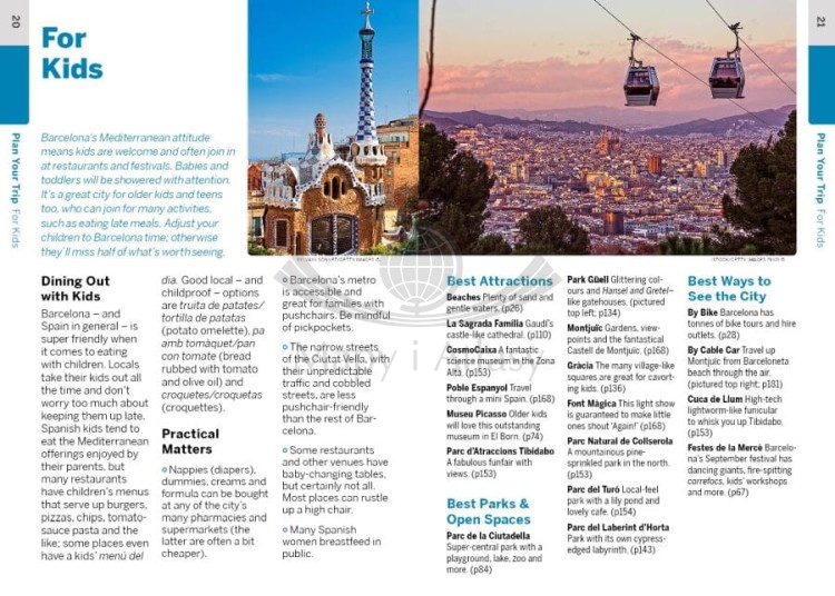 Barcelona. Przewodnik Pocket z mapą wydawnictwa Lonely Planet. Przykładowe strony 2