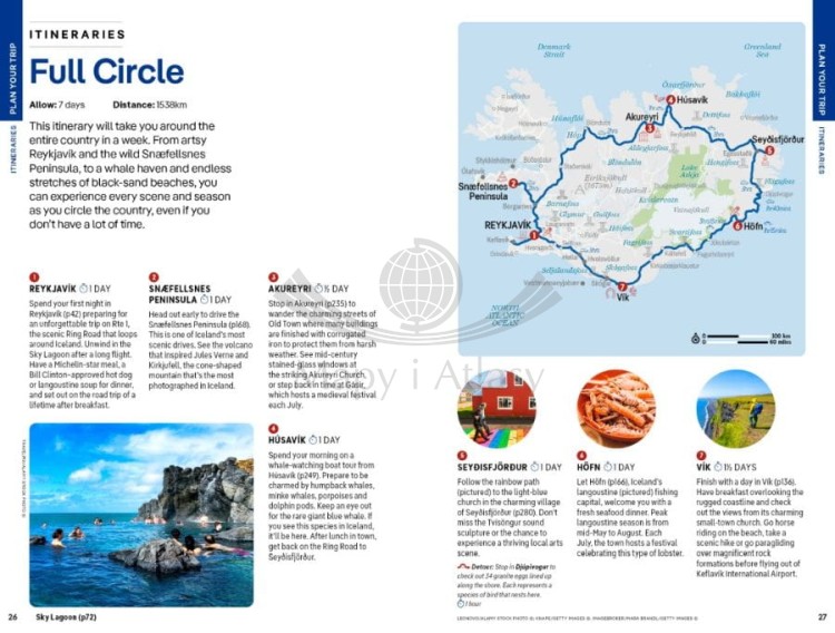 Islandia / Iceland. Przewodnik wydawnictwa Lonely Planet. Przykładowe strony 2