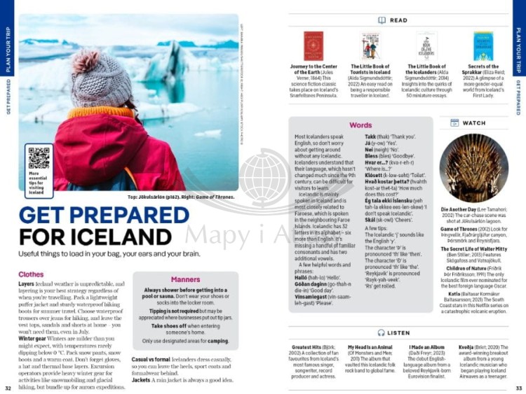 Islandia / Iceland. Przewodnik wydawnictwa Lonely Planet. Przykładowe strony 4