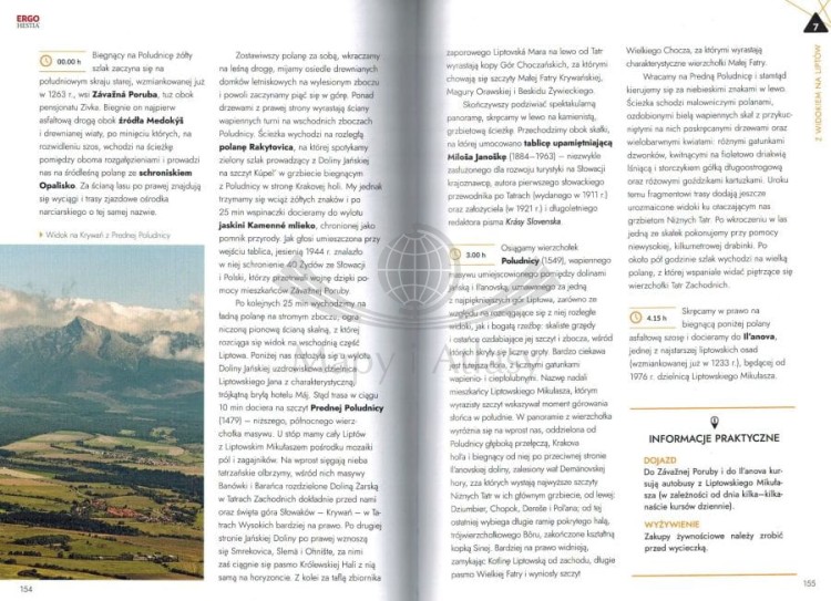 Niżne Tatry. Przewodnik MountainBook wydawnictwa Bezdroża. Przykładowe strony 3