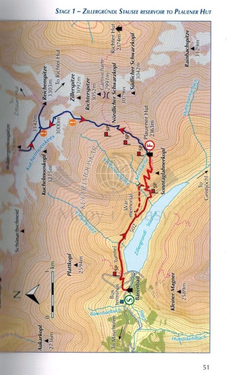 Austria: Wysokie Taury / Hohe Tauern trekking. Przewodnik wydawnictwa Cicerone. Przykładowe strony 3