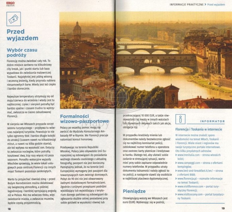 Florencja. Przewodnik travelbook wydawnictwa Bezdroża. Przykładowe strony 2