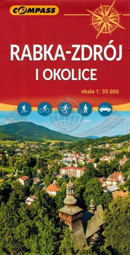 Rabka-Zdrój i okolice. Mapa turystyczna wydawnictwa Compass. Okładka