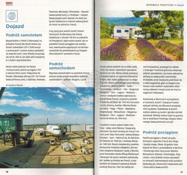 Prowansja i Lazurowe Wybrzeże. Przewodnik travelbook wydawnictwa Bezdroża. Przykładowe strony 2