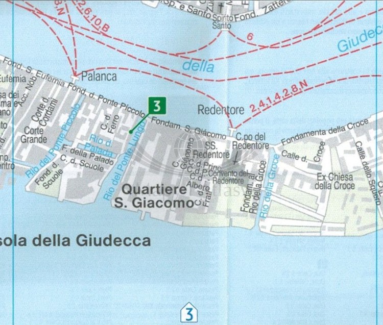 Wenecja 1:10 000. Wodoodporna mapa / Plan miasta wydawnictwa Freytag & Berndt. Fragment 2