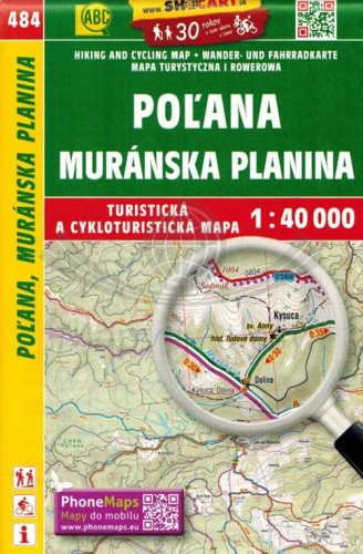 Polana, Muranska planina. Mapa turystyczna 484 wydawnictwa Shocart. Okładka