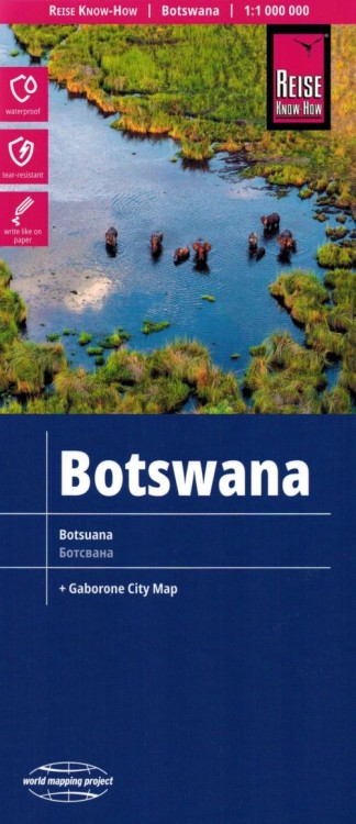 Botswana 1:1 000 000. Wodoodporna mapa samochodowa wydawnictwa Reise Know-How. Okładka