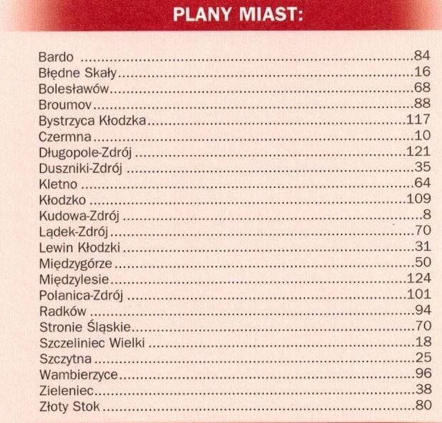 Ziemia Kłodzka. Ilustrowany przewodnik z mapami wydawnictwa Galileos. Spis treści 1