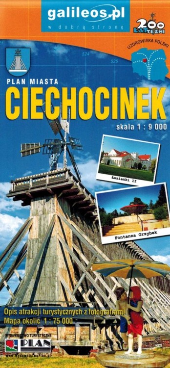 Ciechocinek 1:9 000. Mapa / Plan miasta wydawnictwa Galileos. Okładka - przód