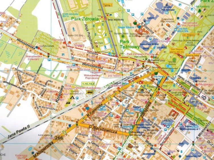 Ciechocinek 1:9 000. Mapa / Plan miasta wydawnictwa Galileos. Fragment 1