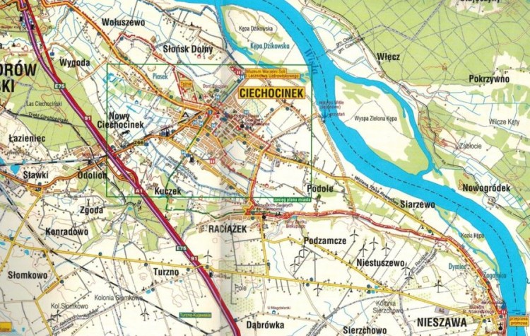 Ciechocinek 1:9 000. Mapa / Plan miasta wydawnictwa Galileos. Fragment 2