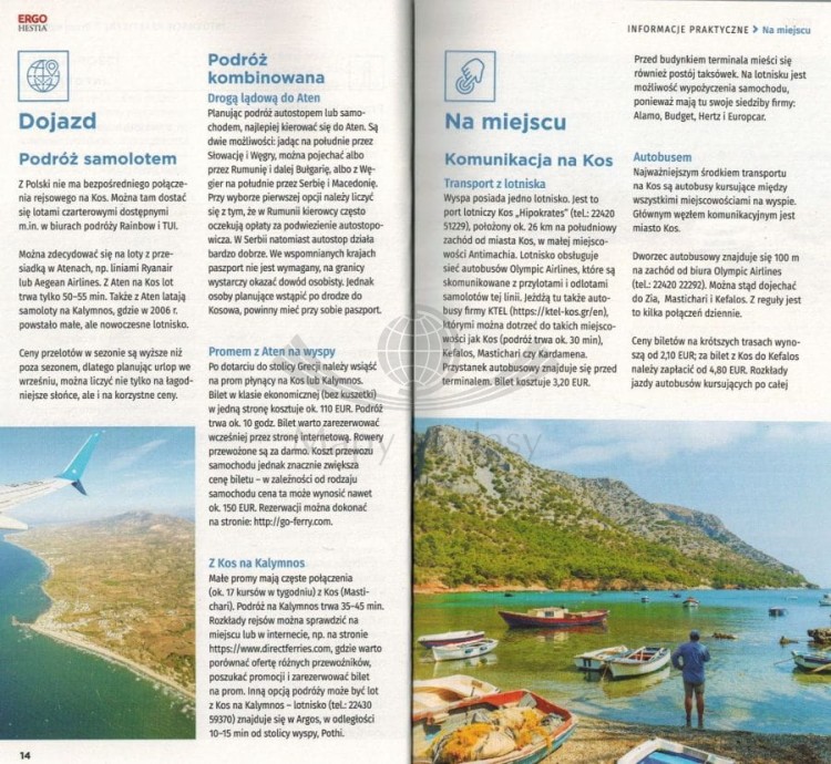 Kos i Kalymnos. Przewodnik travelbook wydawnictwa Bezdroża. Przykładowe strony 2