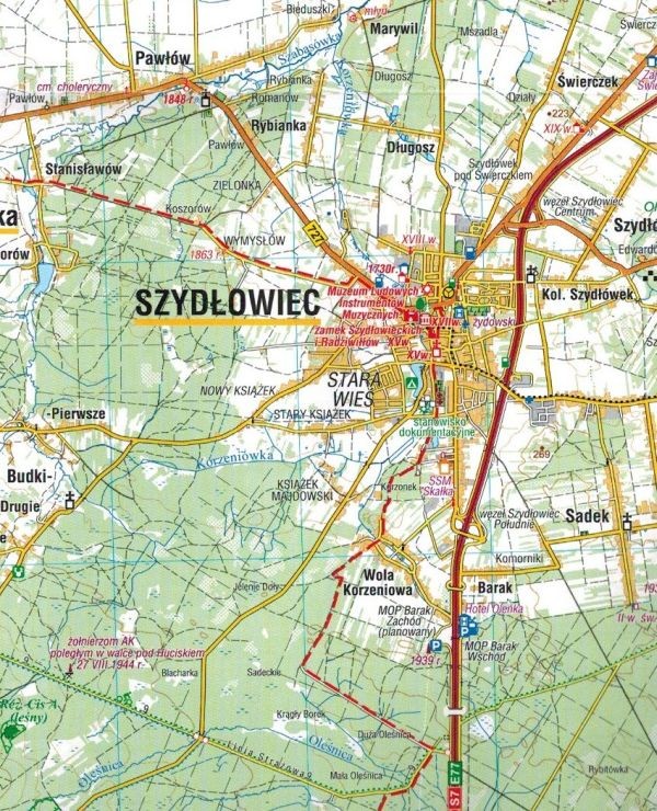 Ziemia Radomska 1:75 000. Mapa turystyczna wydawnictwa Compass. Fragment 1